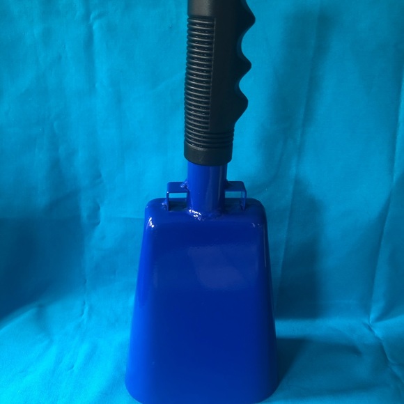 Blue Cowbell with Handle Noise Maker Football Game Sporting Event Cow Bell - Picture 5 of 5